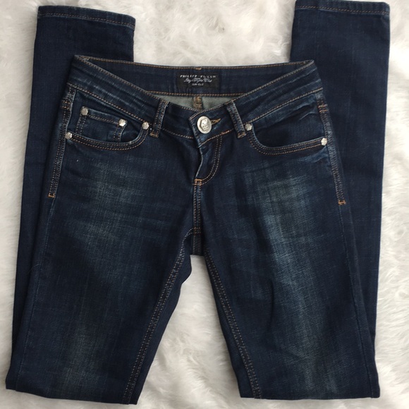 Philipp Plein slim skinny jeans dark wash distress - Picture 3 of 8